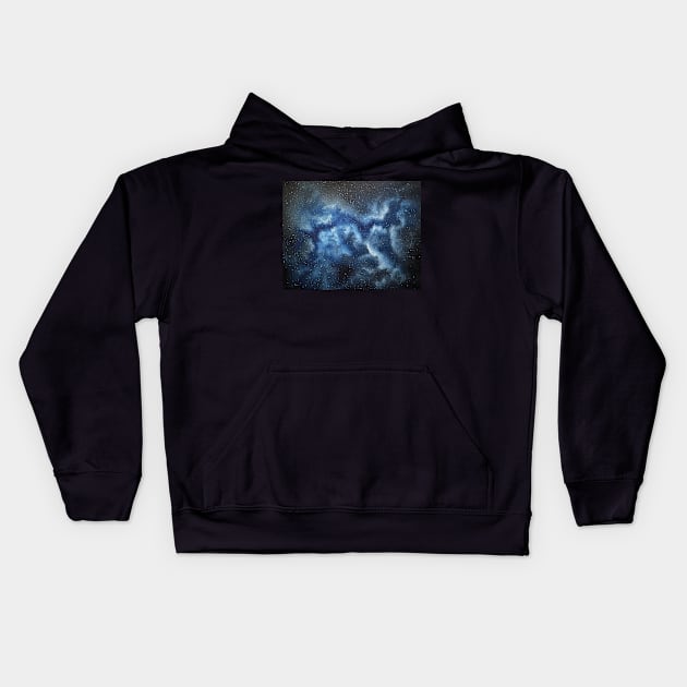 Blue Galaxy Kids Hoodie by J&S mason